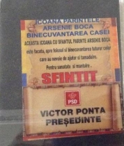 Icoana PSD cu Arsenie Boca